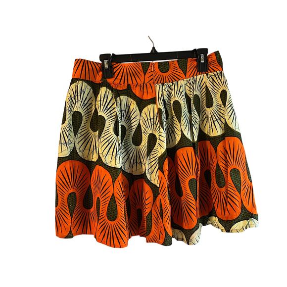 African inspired printed skirt tribal ,boho, Vibrant size M-L - Picture 2 of 4